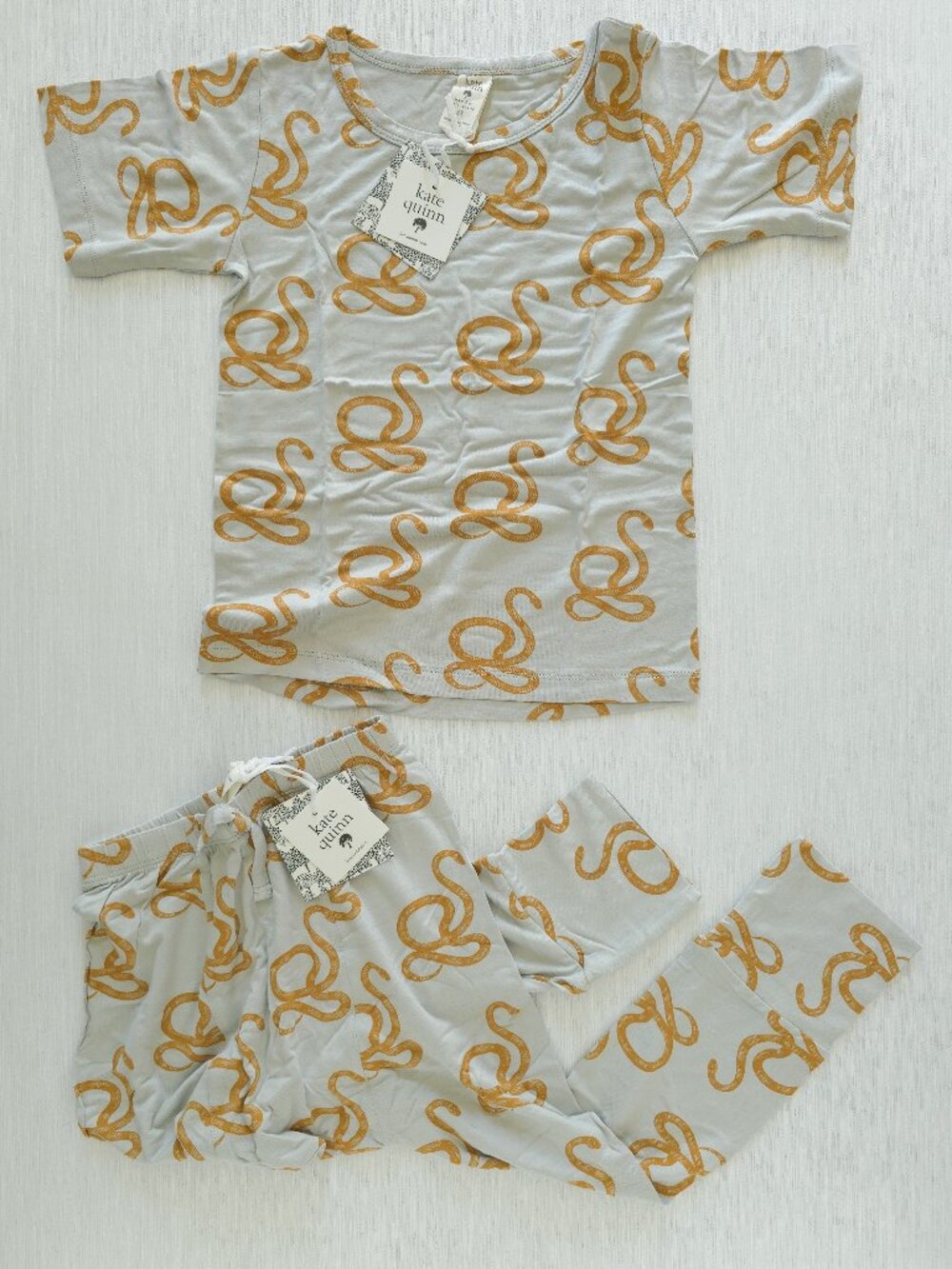 Kate Quinn Wheat Snake Panda Pants (5Y) and Short Sleeve Boxy Tee (6Y)